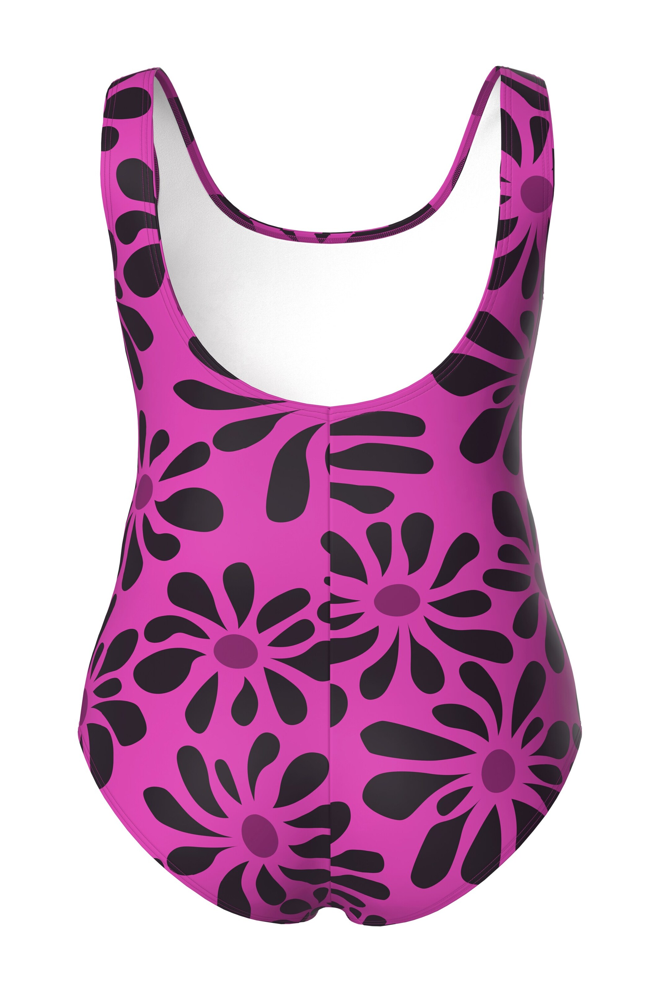 Ulla Popken Bustier Badeanzug in Pink