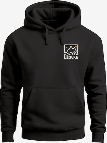 Neverless Sweatshirt 'Leisure' in Schwarz: Vorderseite