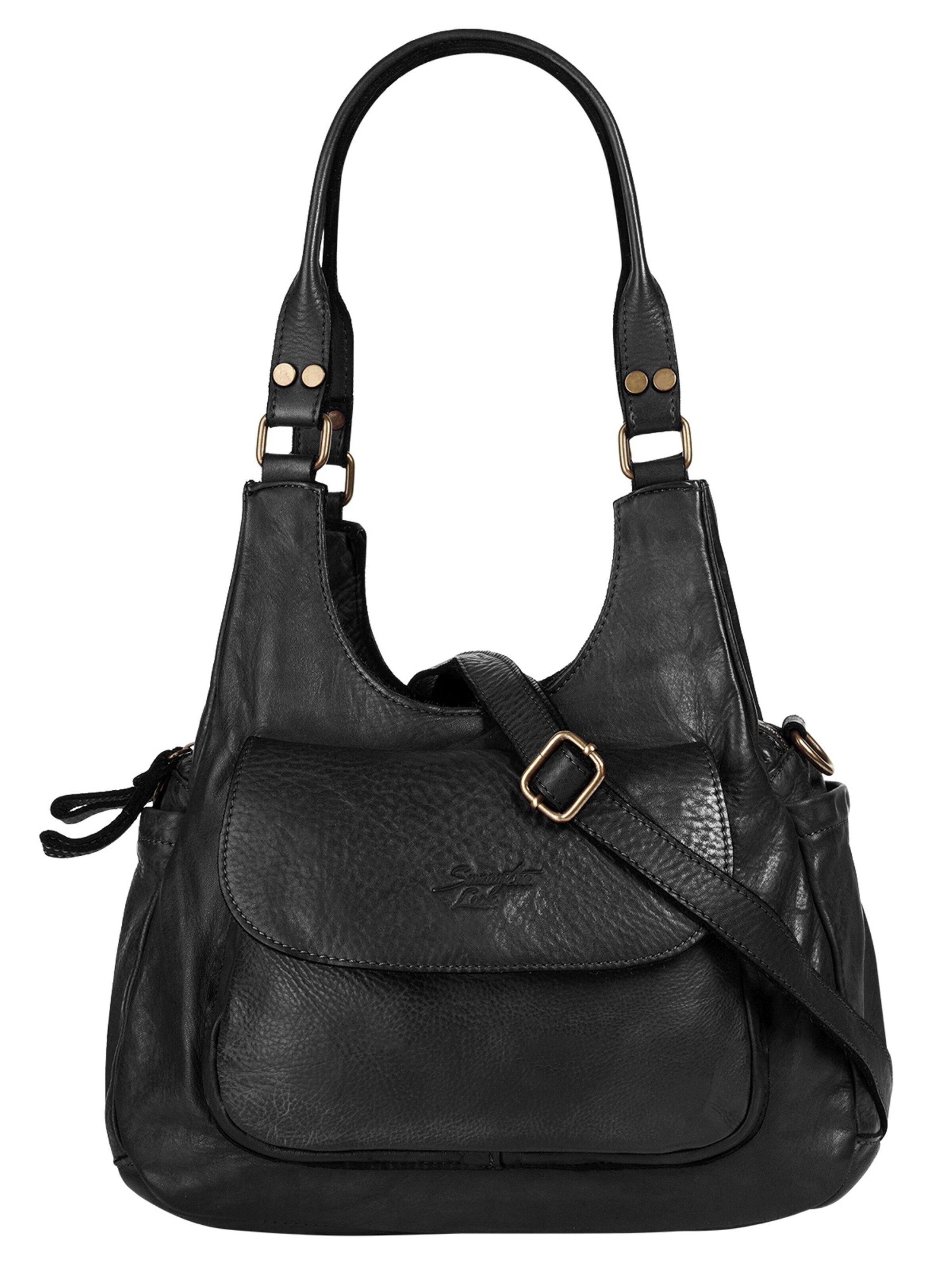Samantha Look Crossbody Bag in Black: front