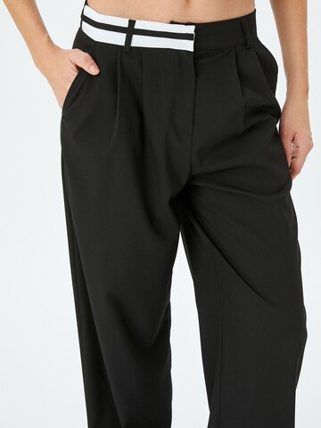 Koton Wide leg Pleat-Front Pants in Black