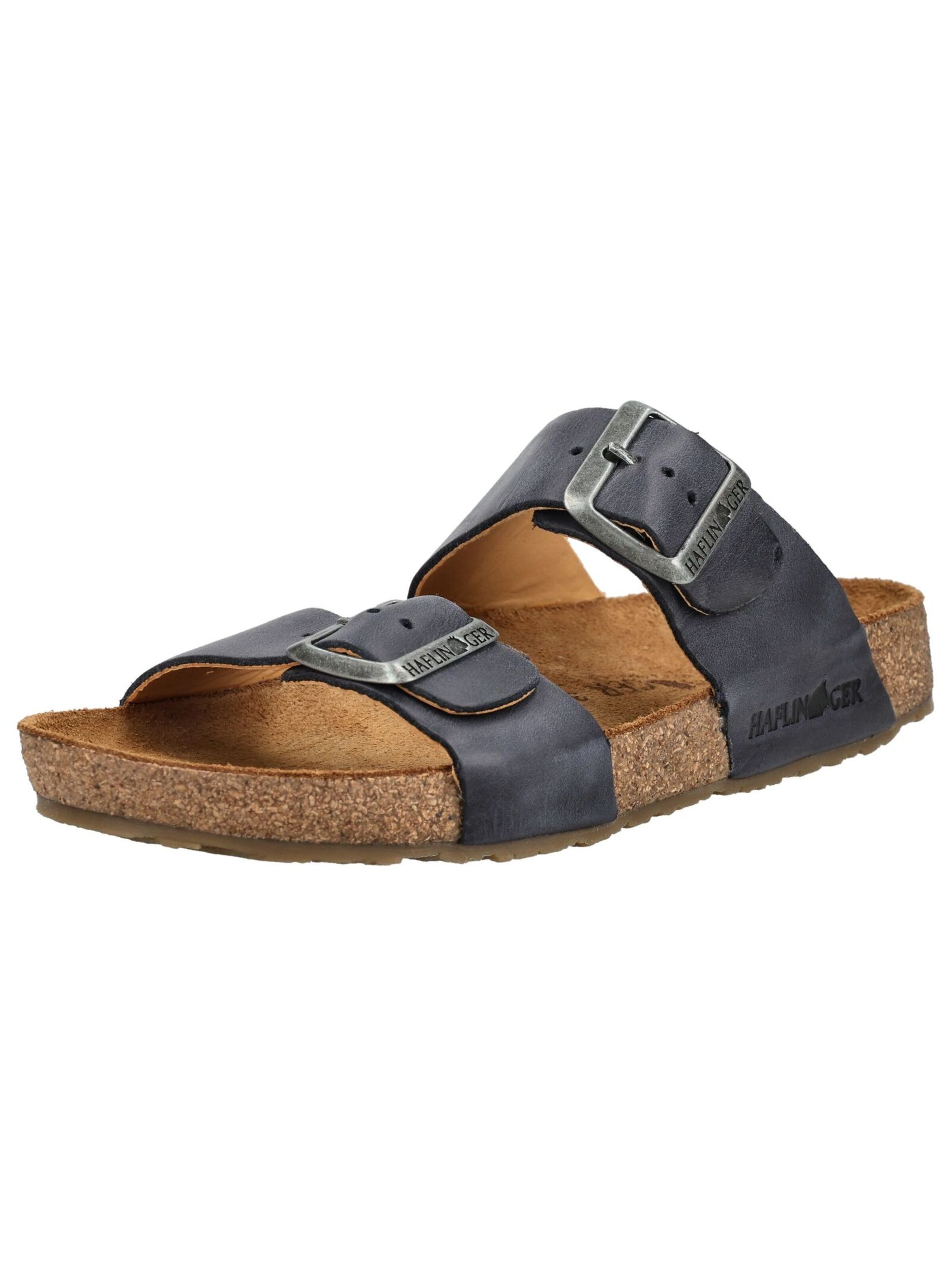 HAFLINGER Pantolette in Blau: Vorderseite