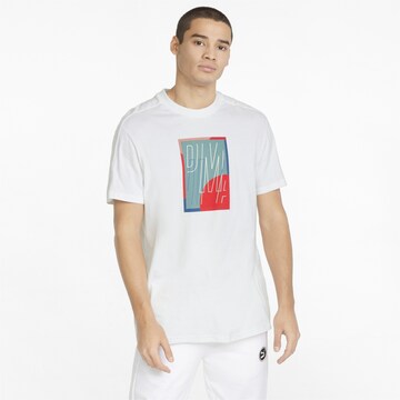 PUMA Performance Shirt 'T7 Go For' in White: front