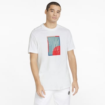 PUMA Performance Shirt 'T7 Go For' in White: front