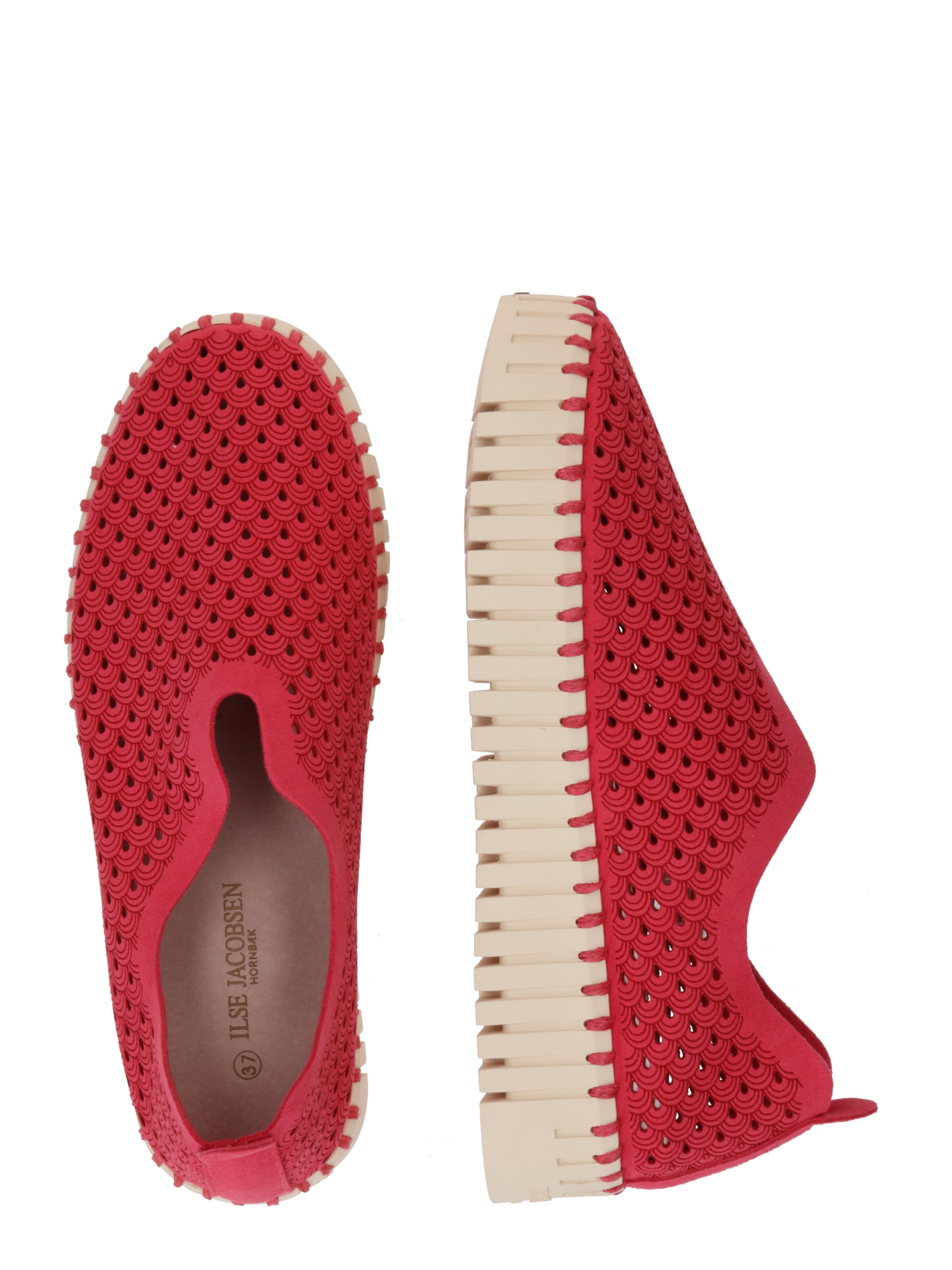 ILSE JACOBSEN Trampki slip on 'Tulip' w kolorze czerwony