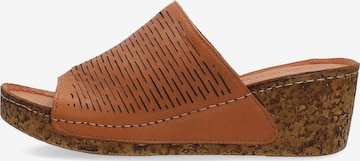 VENEZIA Pantolette in Braun: Vorderseite