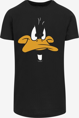 F4NT4STIC Shirt 'Looney Tunes Daffy Duck Big Face' in Black: front