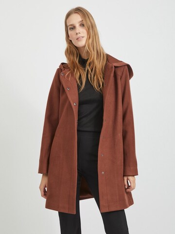 VILA Between-Seasons Coat 'Elly' in Brown: front
