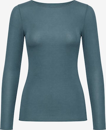 Ciocca - Camiseta térmica 'Cashmere undershirt barchetta' en verde: frente