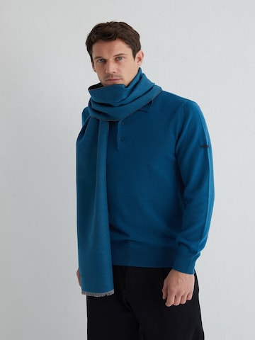 SILK & CASHMERE Gebreid vest in Blauw