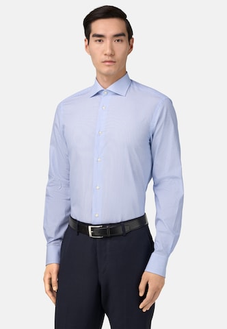 Boggi Milano Comfort fit Button Up Shirt in Blue