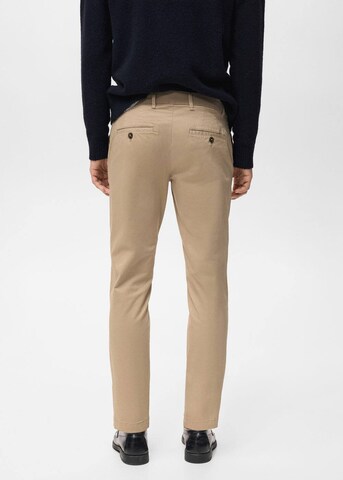 MANGO MAN Tapered Chino Pants 'Prato' in Beige