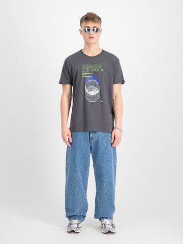 ALPHA INDUSTRIES Shirt 'NASA Orbit' in Grey