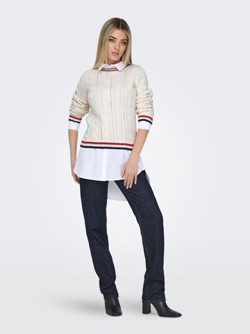 Pullover 'ONLKaya' di ONLY in bianco
