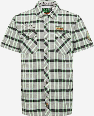 CAMP DAVID Chemise en gris / vert / noir, Vue avec produit
