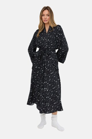 lily and lionel Bathrobe long 'Corina' in Black: front