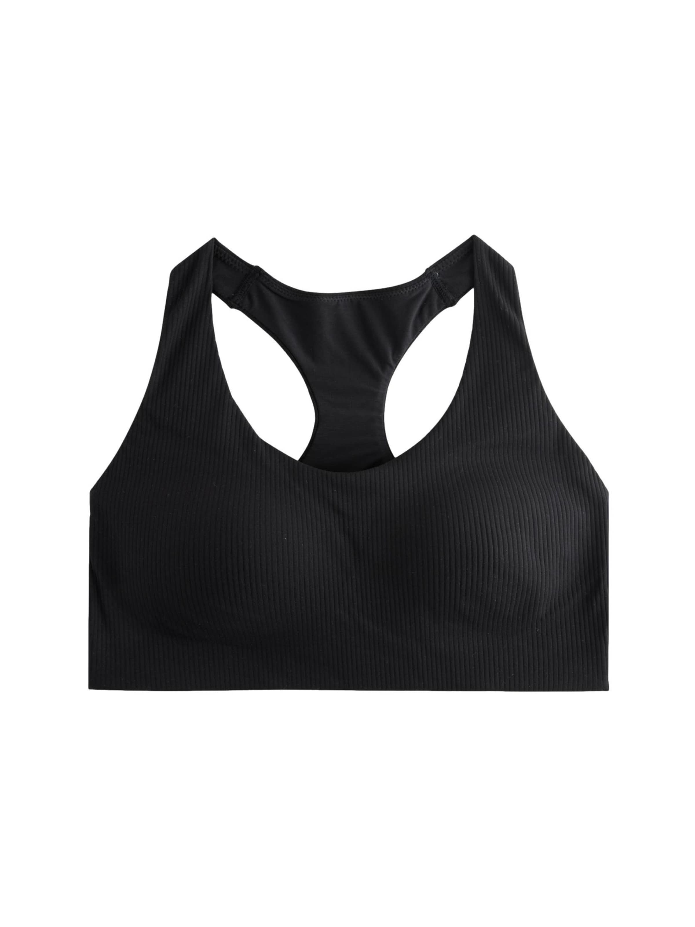 melns Next Bezvīļu Sporta krūšturis 'Active Gerippter': no priekšpuses