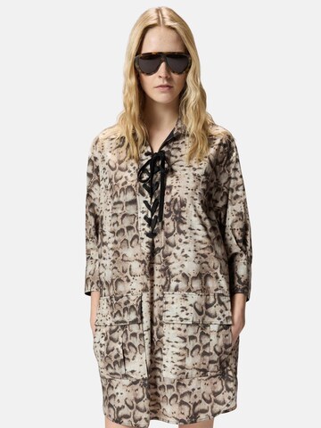 PINKO Dress 'PINKO AGRA ABITO POPELINE STAMPA SNAKE ABITO' in Beige