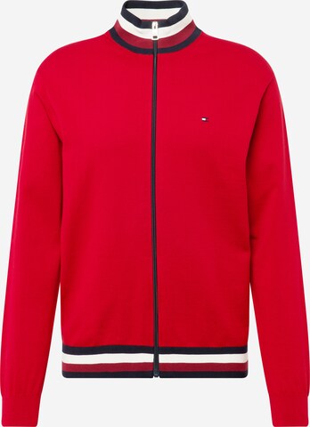 TOMMY HILFIGER Gebreid vest in Rood: voorkant