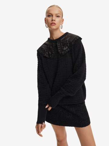 Pull-over NOCTURNE en noir : devant