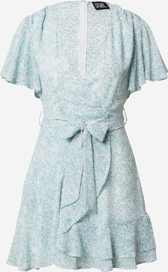 Parallel Lines Robe d’été en camel / jade / blanc, Vue avec produit