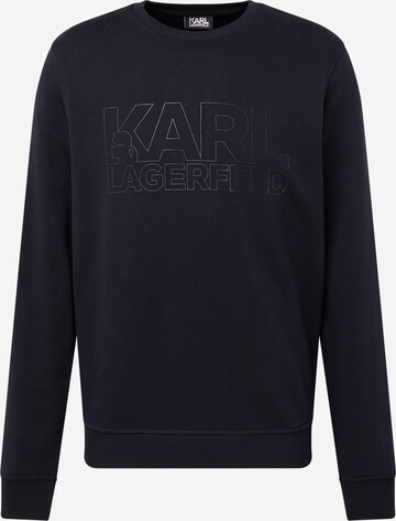 Bluză de molton de la Karl Lagerfeld pe albastru: față