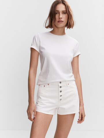 MANGO Regular Jeans 'IRIS' in White: front