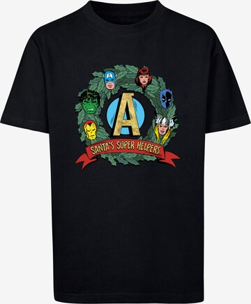 T-Shirt 'Marvel - Santa's Super Helpers' ABSOLUTE CULT en noir : devant