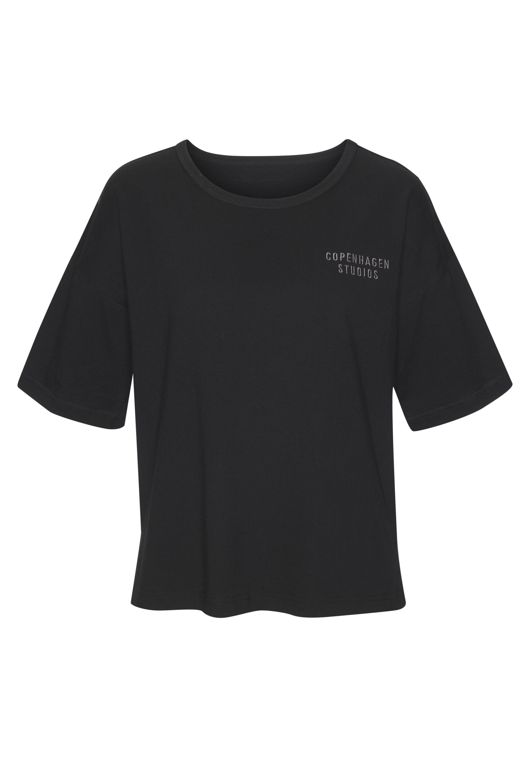 Copenhagen Studios Pajama shirt in Black: front