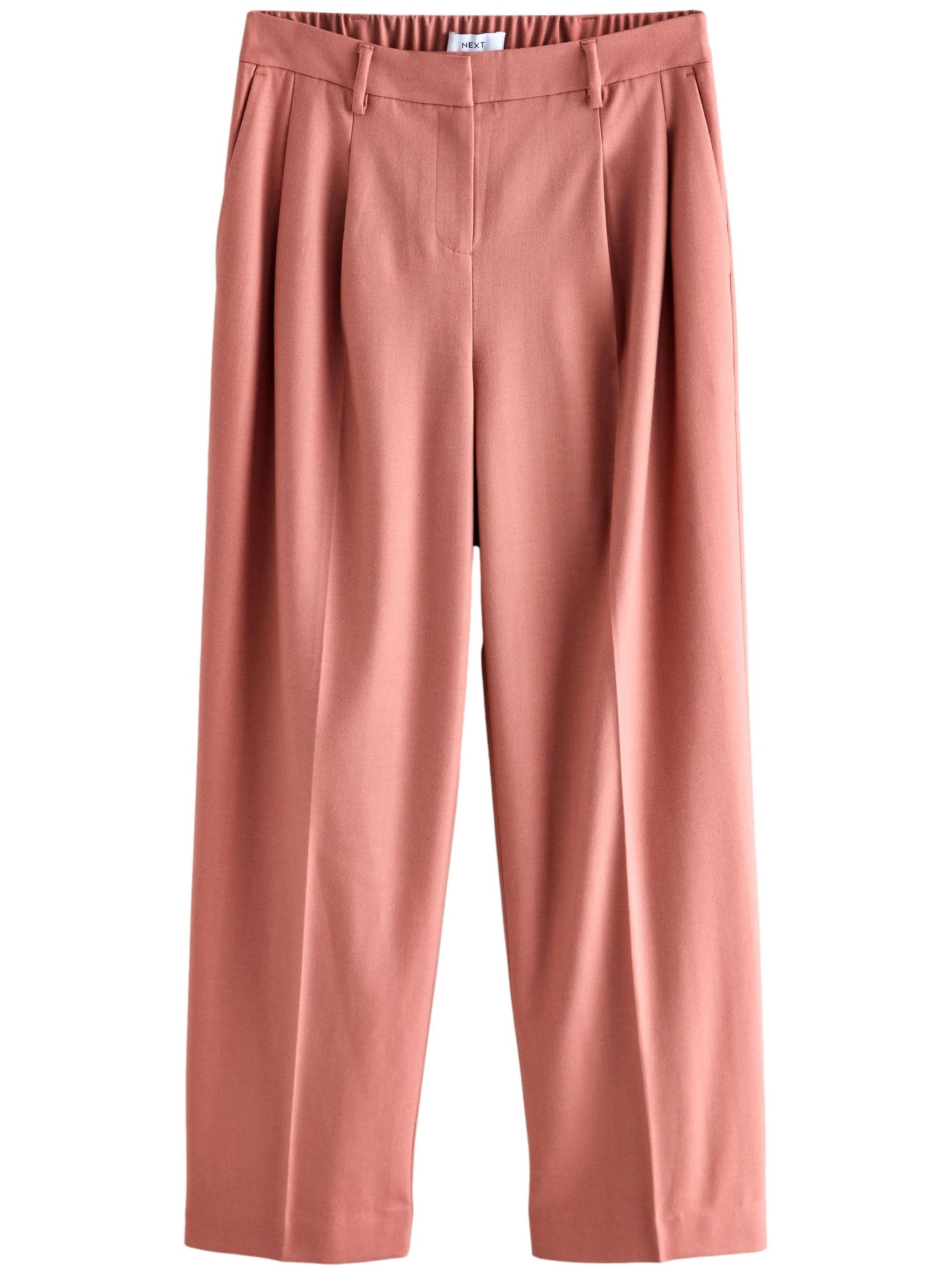 Next Regular Pleated Pants in Pink: front