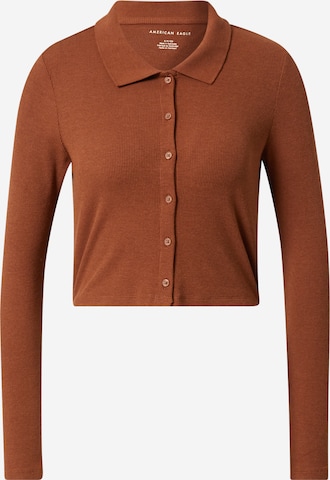 Cardigan American Eagle en marron : devant