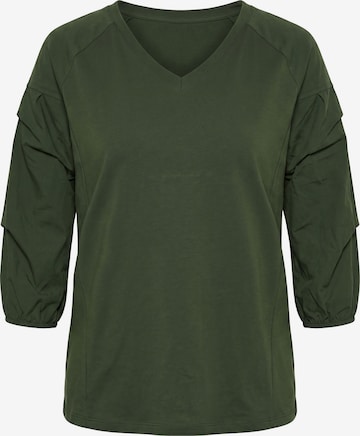 Ulla Popken Shirt in Groen: voorkant