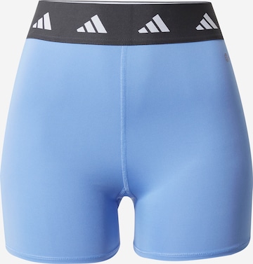 ADIDAS PERFORMANCE Workout Pants 'Techfit' in Blue: front