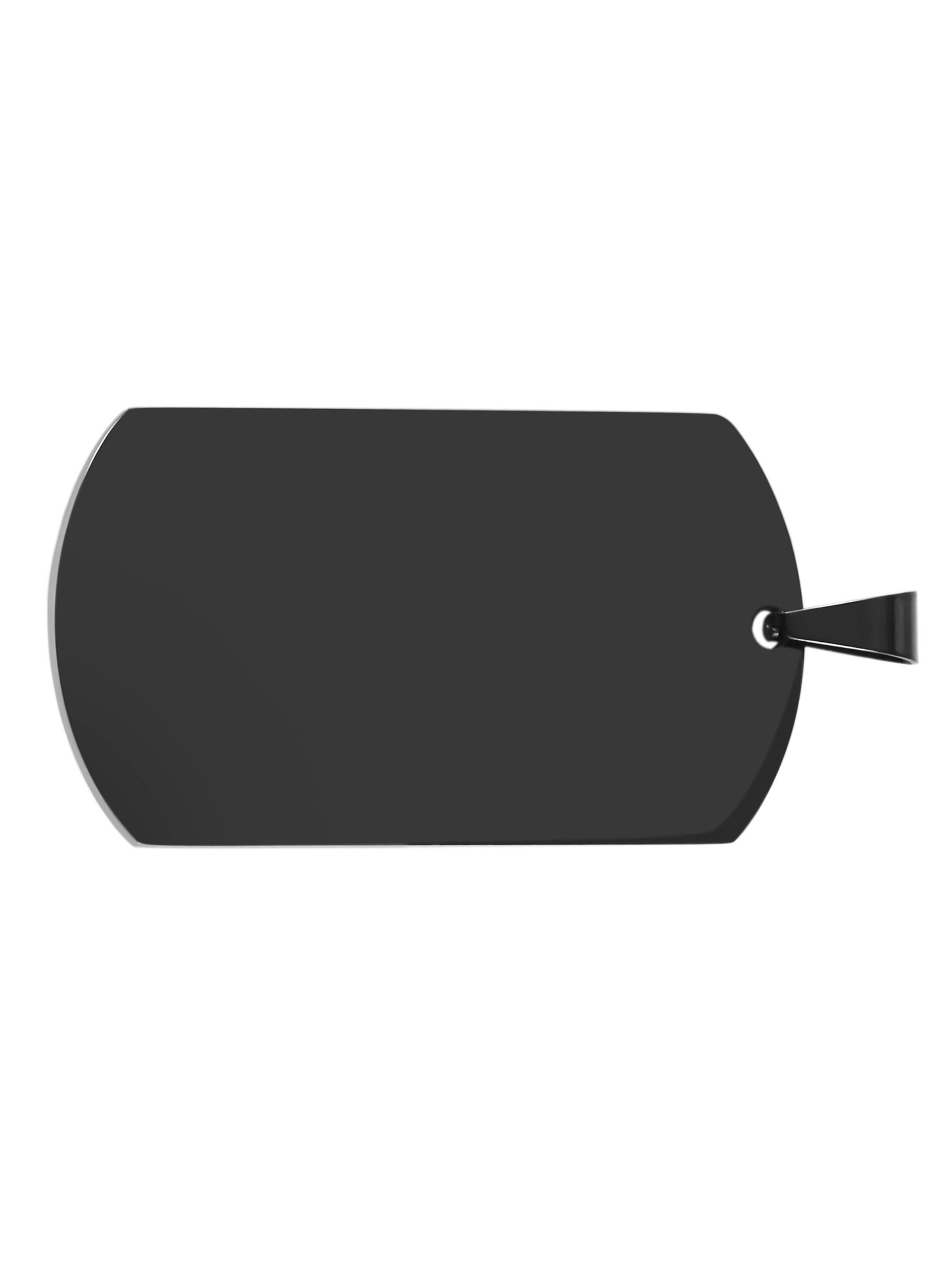 Akzent Pendant 'aus Edelstahl als Dog Tag' in Black: front