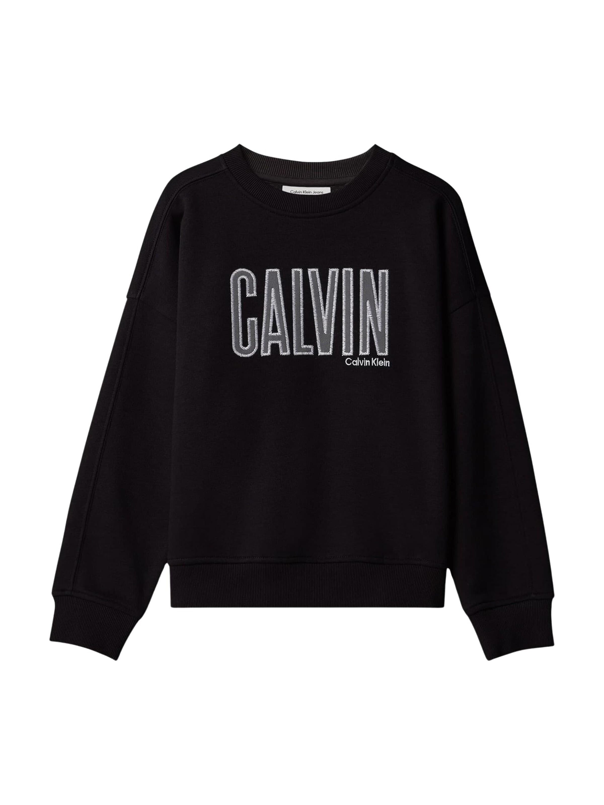 Sweat Calvin Klein Kids en noir : devant