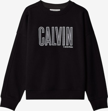 Sweat Calvin Klein Kids en noir : devant