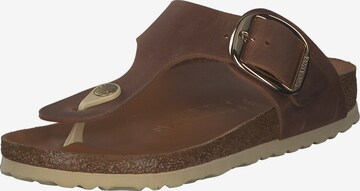 BIRKENSTOCK Zehentrenner 'Gizeh Big Buckle' in Braun: predná strana