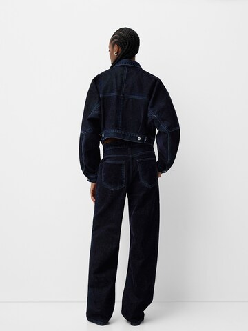 Bershka Prechodná bunda - Modrá