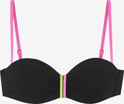 Bikinio viršutinė dalis iš BUFFALO, spalva – šviesiai žalia / rožinė / juoda, Prekių apžvalga