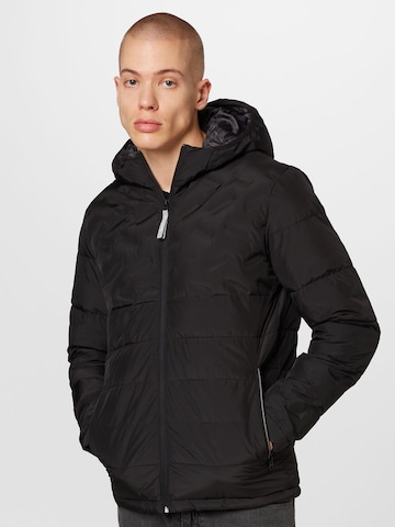 JACK & JONES - Chaqueta de entretiempo 'BERG' en negro: frente