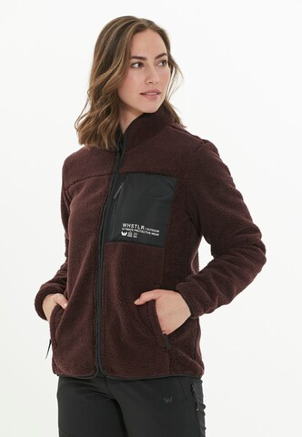 Whistler Athletic Fleece Jacket 'Sprocket' in Brown: front