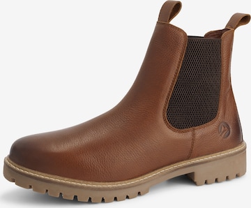 Travelin Chelsea Boots 'Sirdal' i brun: forside