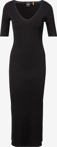 BOSS Orange Kleid in Schwarz: Vorderseite