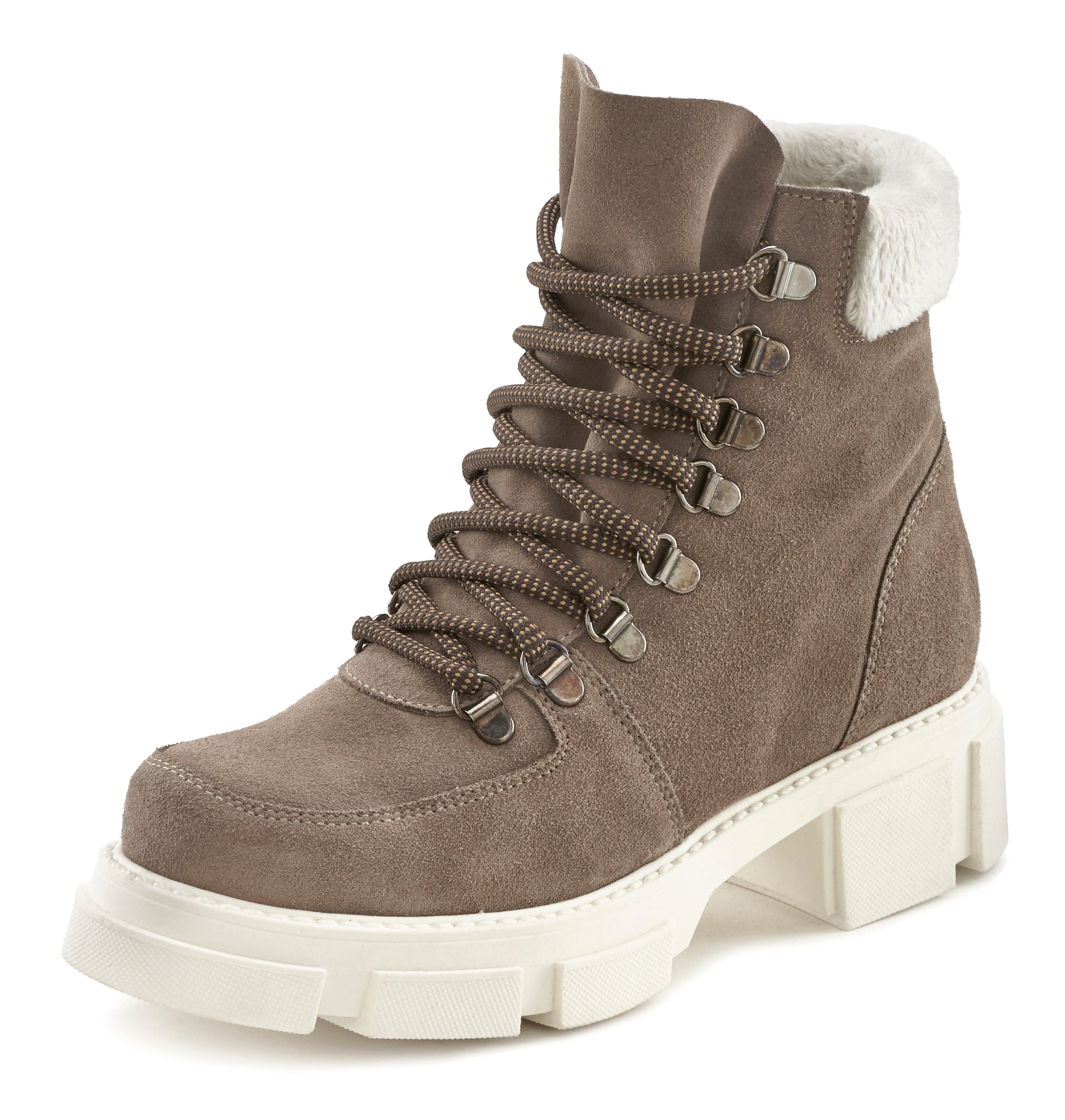 Stivaletto stringato di LASCANA in marrone: frontale