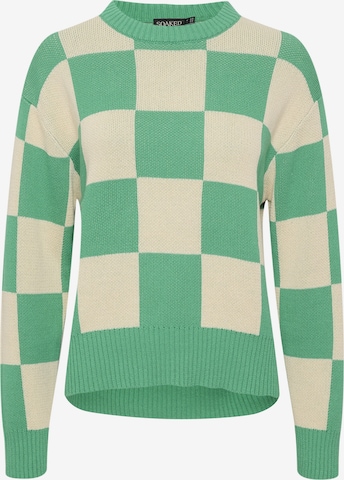 SOAKED IN LUXURY Sweater 'Cabba' in Green: front