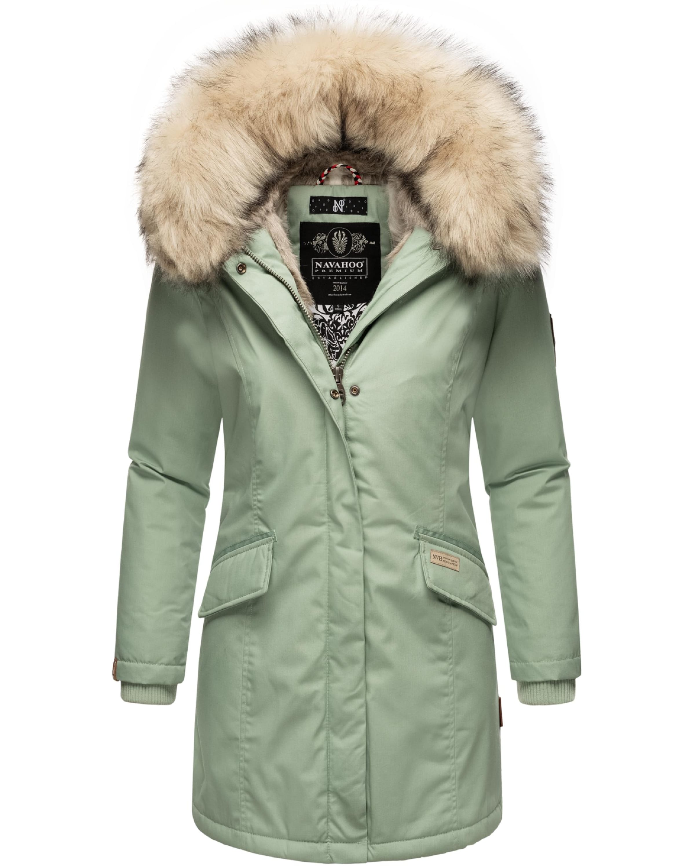 Manteau d’hiver 'Cristal' NAVAHOO en vert : devant