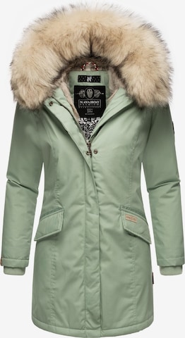 NAVAHOO Winter coat 'Cristal' in Green: front