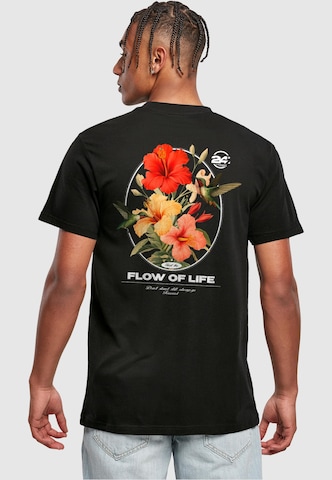 Mister Tee Shirt 'Flow Of Live' in Black: front