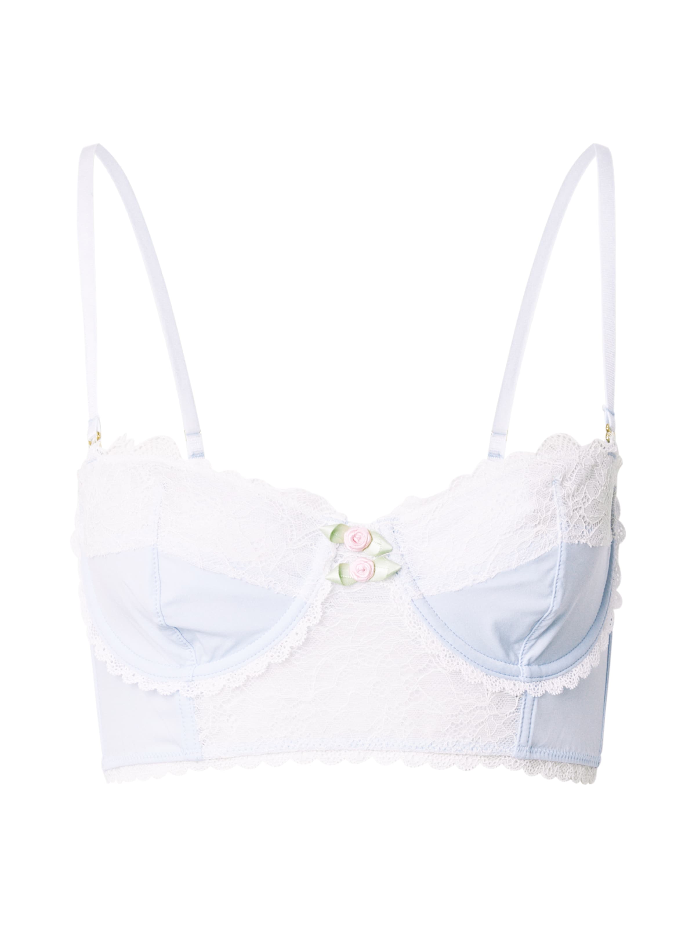 WILD LOVERS Balconette Bra 'WILLOW' in Blue: front