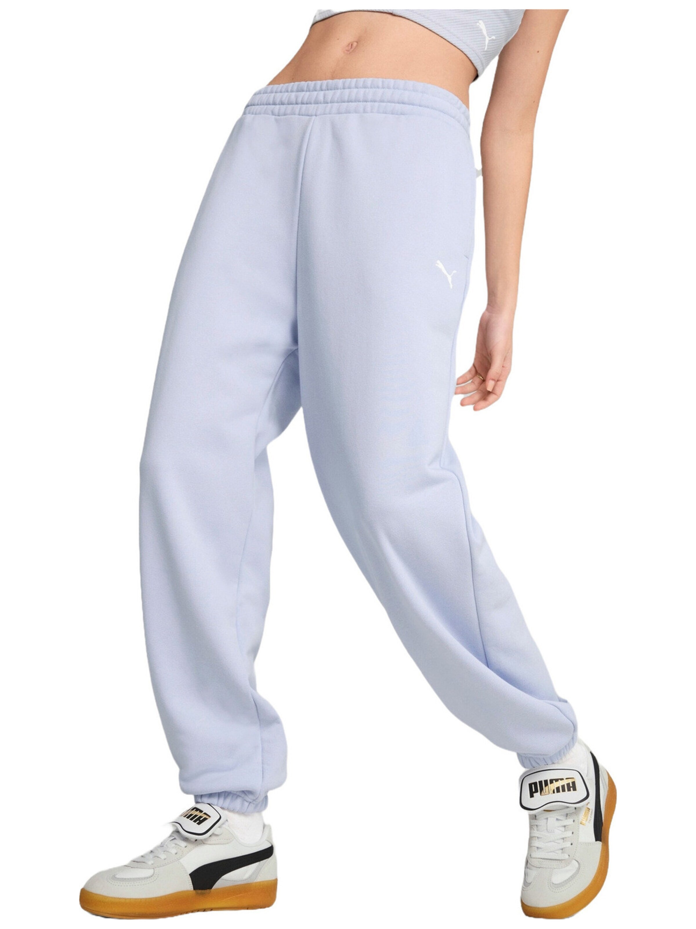 PUMA Regular Sports trousers 'Puma Wardrobe Ess Relaxed Sweatpants Tr Cl Co' in Blue: front