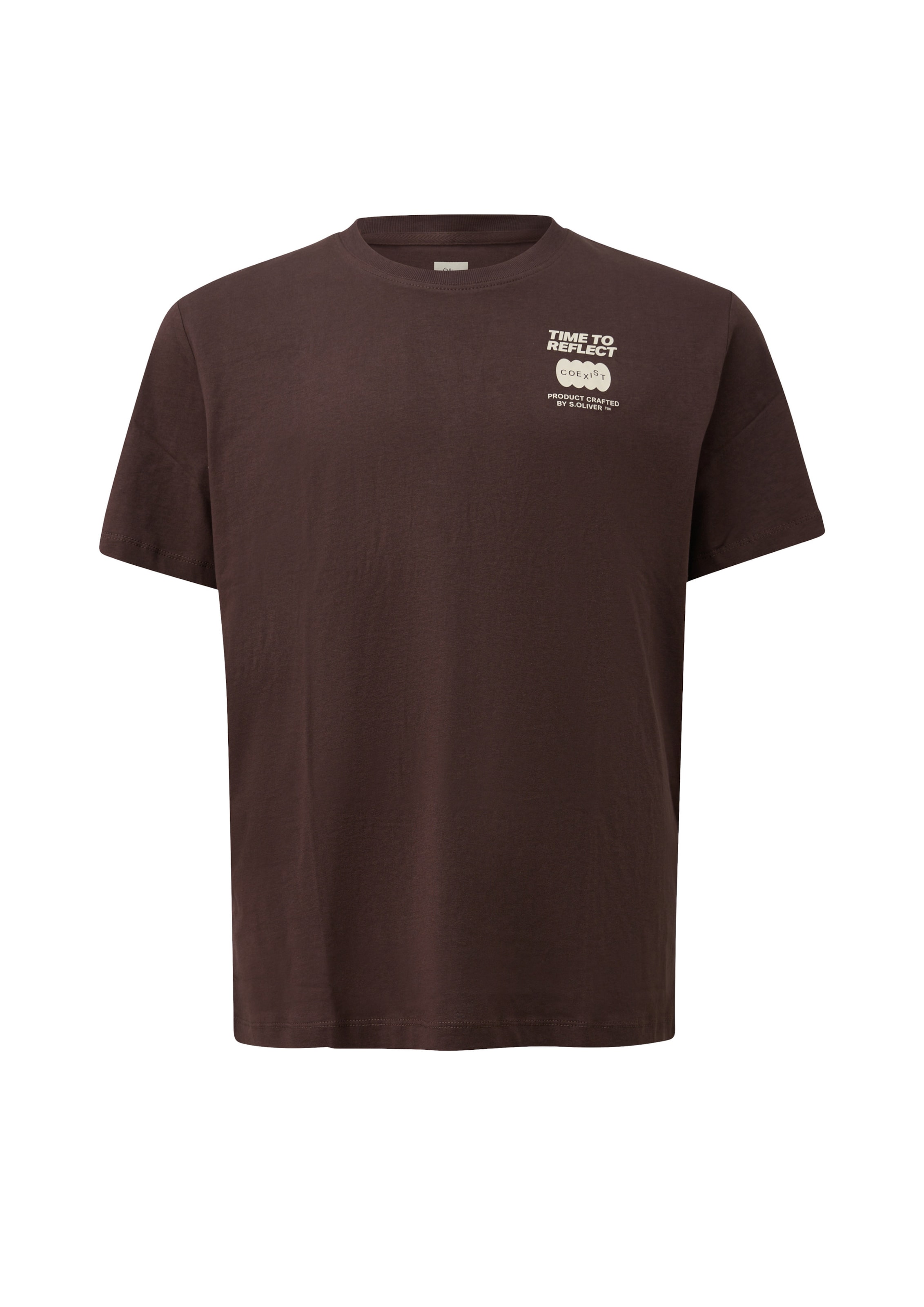 T-Shirt s.Oliver Men Big Sizes en marron : devant